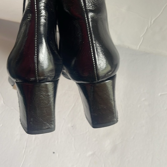 Zara - Limited Edition silver studded lace up heeled booties - size 39 - Picture 6 of 10